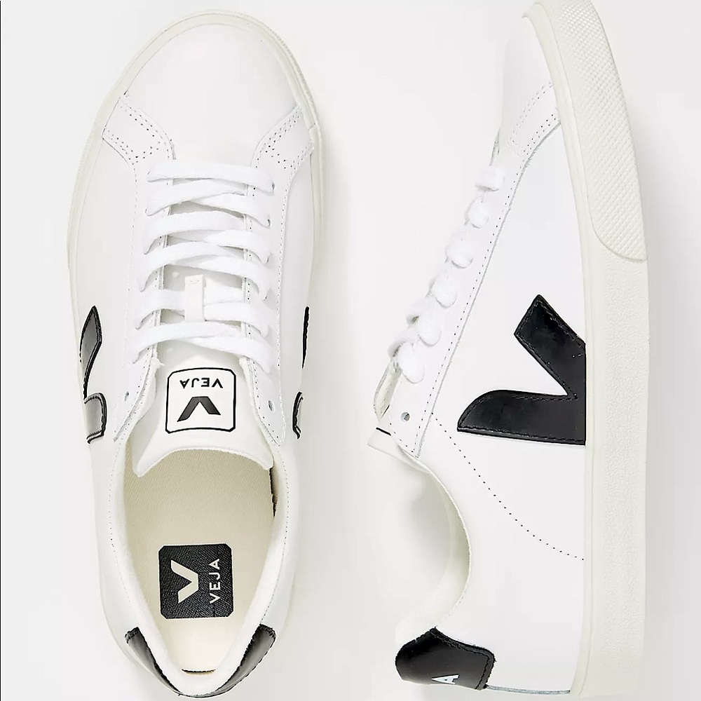 Veja Esplar Leather White Black Low Top